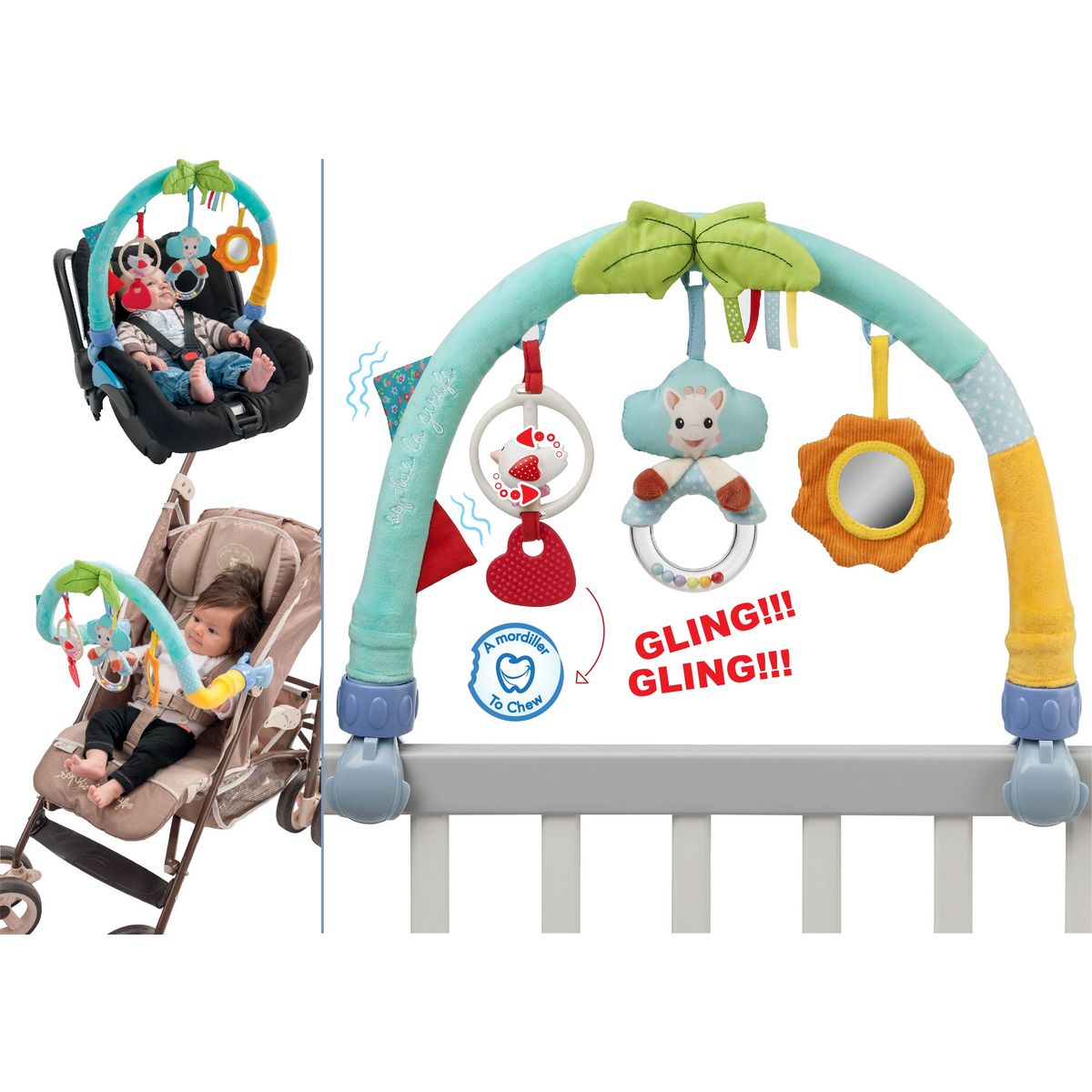 VULLI Arche d'activité multi-supports Sophie la girafe