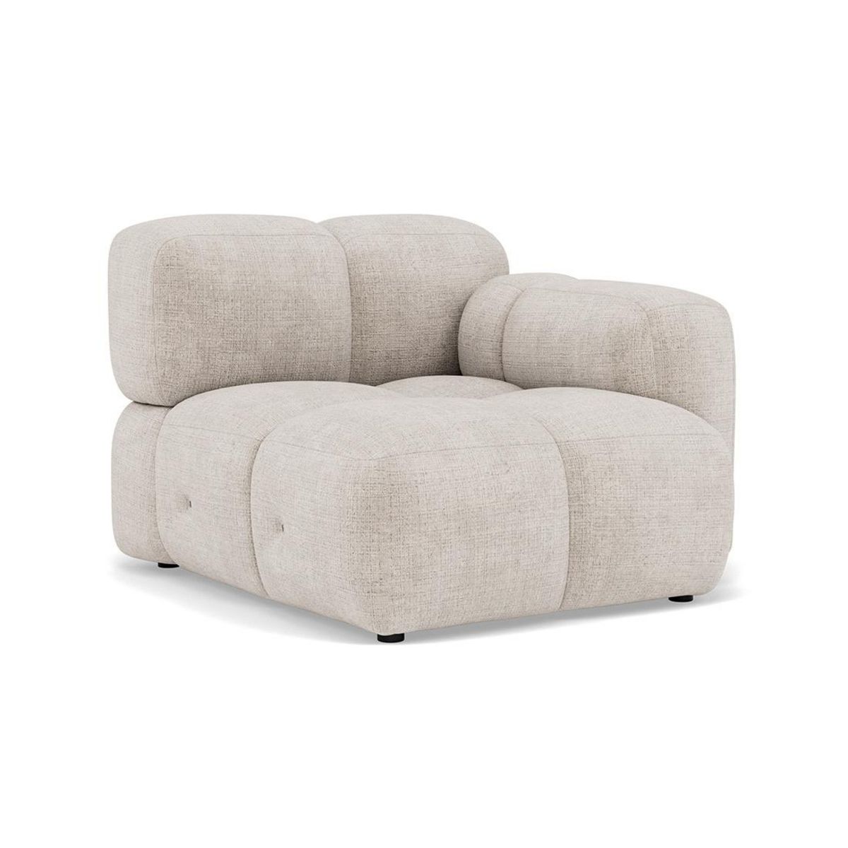 LISA DESIGN Grace - module d'assise droit en velours texturé