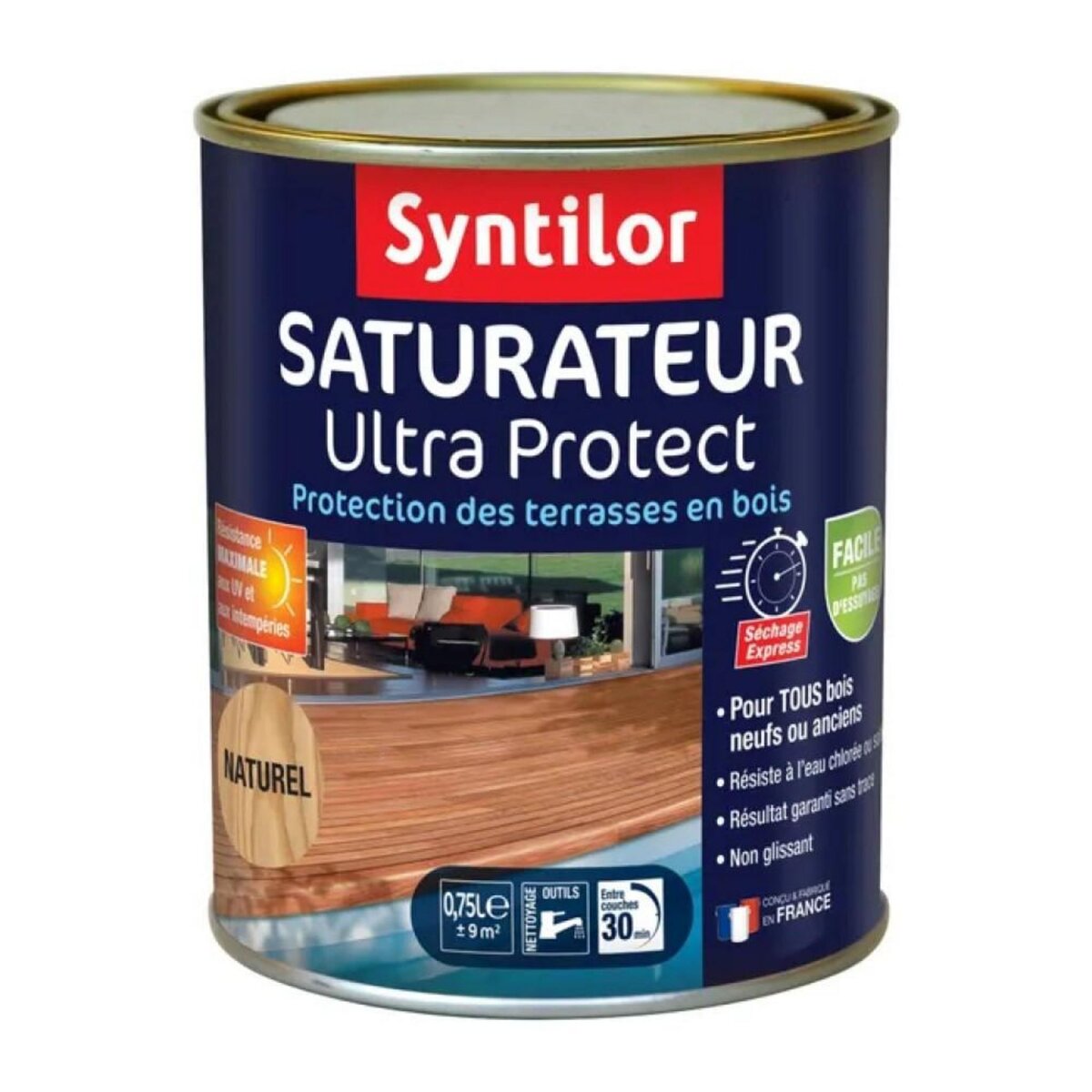 CENTRALE BRICO Saturateur Ultra protect naturel mat pour bois, 0.75 l