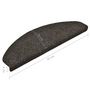 Voir la diapositive 6 : VIDAXL Tapis d'escalier autocollants 15 pcs anthracite 65x21x4 cm