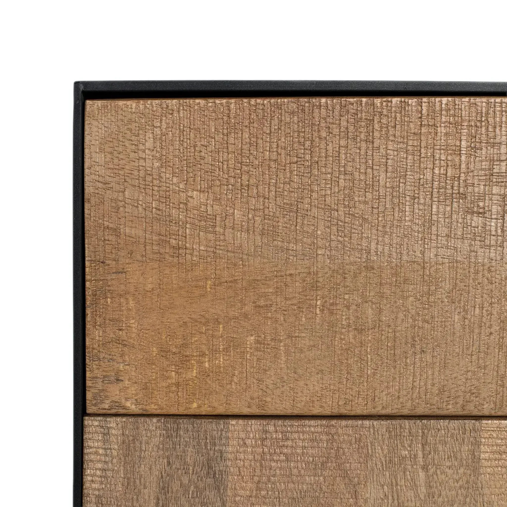 Voir la diapositive 6 : GINER Y COLOMER SL Table de chevet en bois de manguier 45 cm style industriel moderne