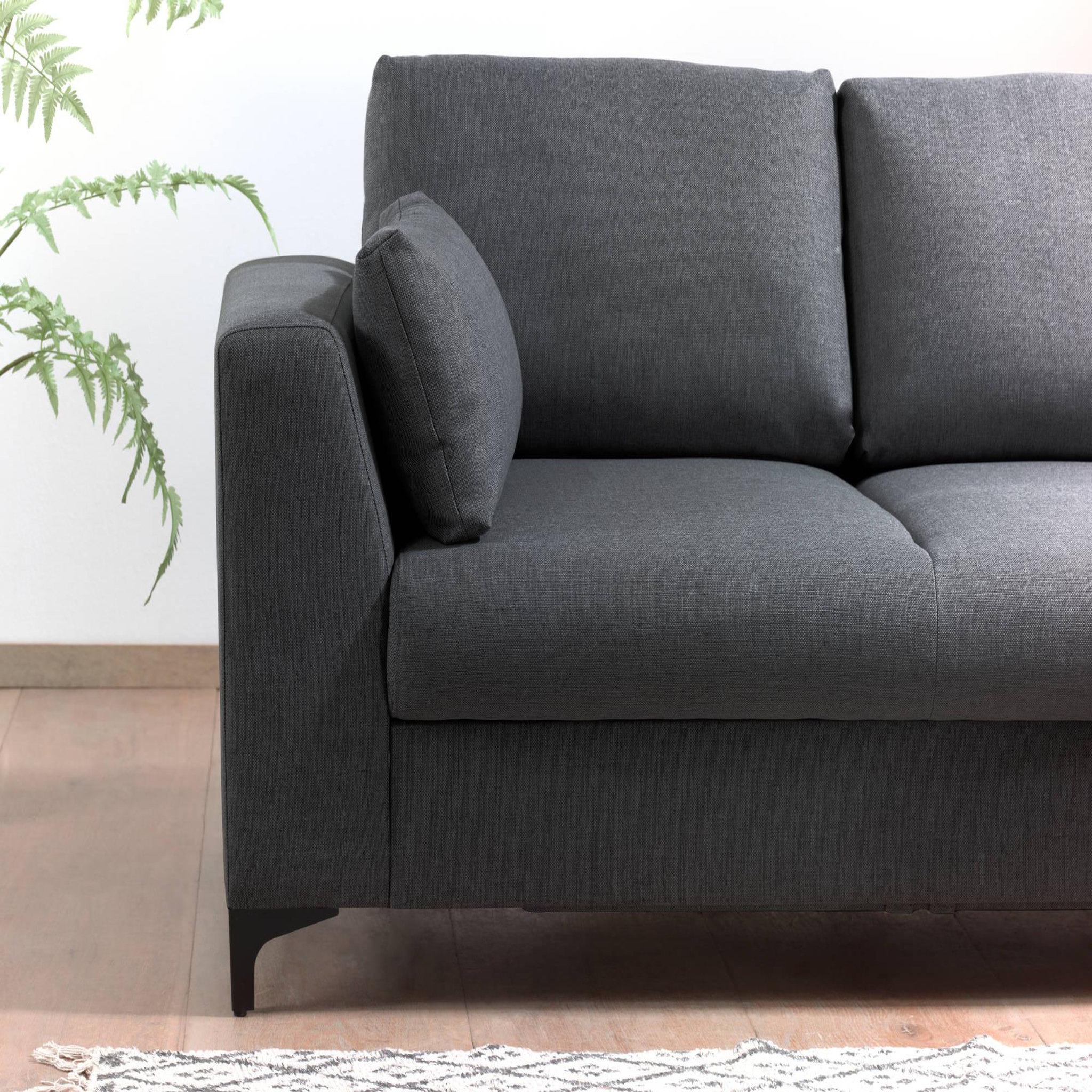 Voir la diapositive 4 : LISA DESIGN Tala - canapé d'angle droit - convertible - 5 places - en tissu