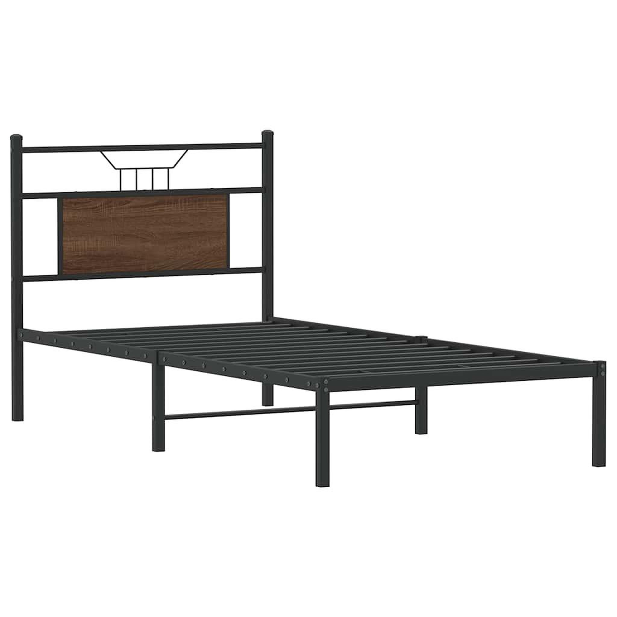 Voir la diapositive 3 : VIDAXL Cadre de lit sans matelas chene marron 90x190cm bois ingenierie