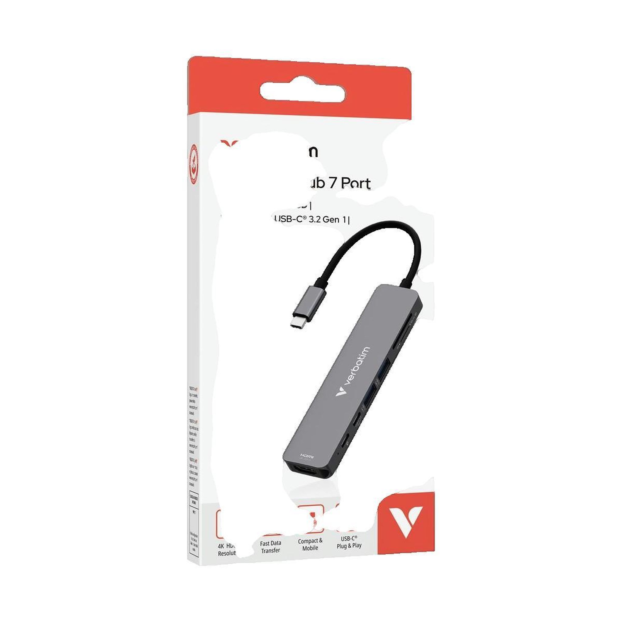 Voir la diapositive 3 : Verbatim Hub USB Verbatim Essentials Multiport avec 7 ports