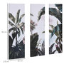 Voir la diapositive 3 : HOMCOM Triptyque imprimé et peint paysage tropical - dim. 90L x 30l cm (x3) - décoration murale - toile 100% polyester structure bois de pin encre vert blanc
