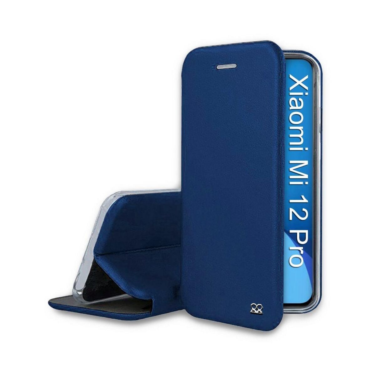 IBROZ Etui Xiaomi 12 Pro Etui Cuir Bleu