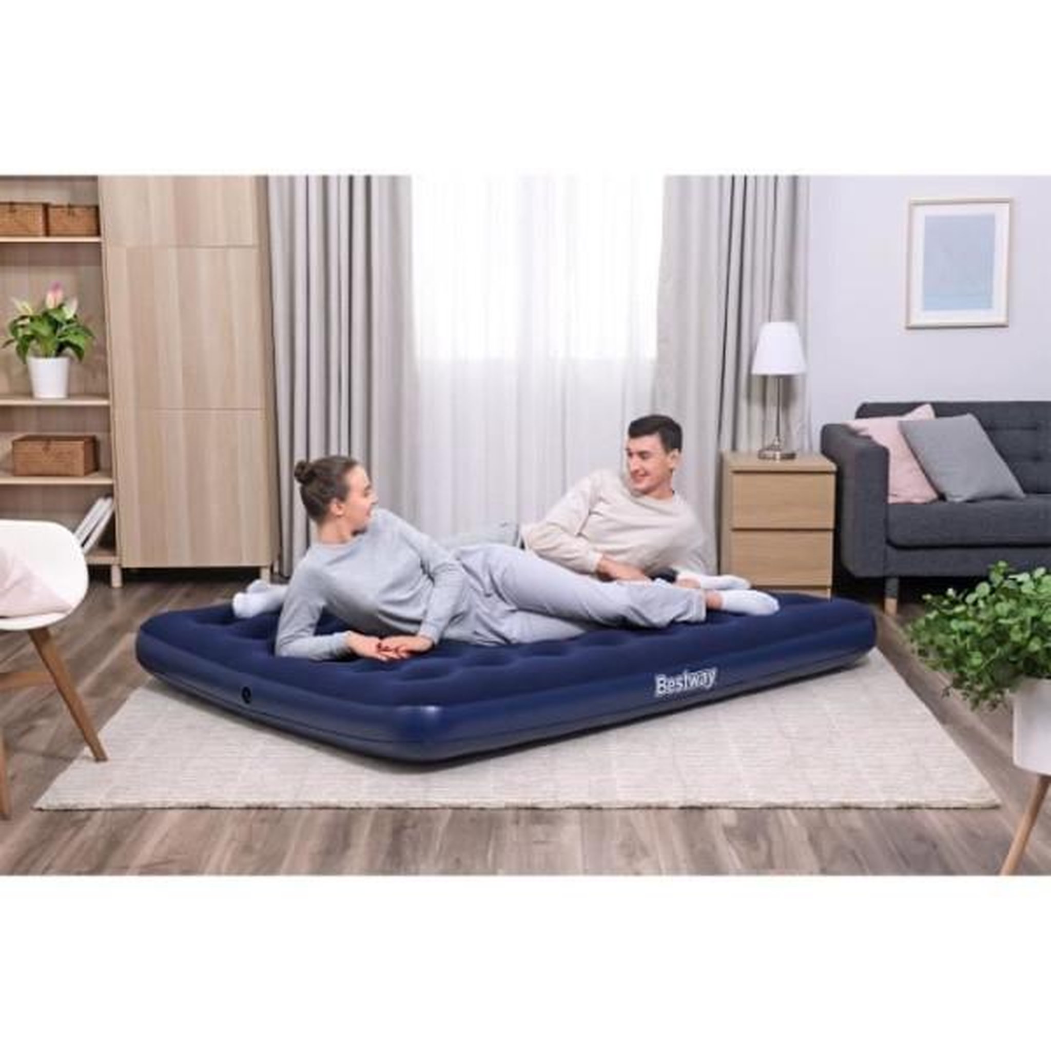 Voir la diapositive 3 : BESTWAY Matelas gonflable camping - BESTWAY - 67003 - 2 places, 2,03 m x 1,52 m x 22 cm