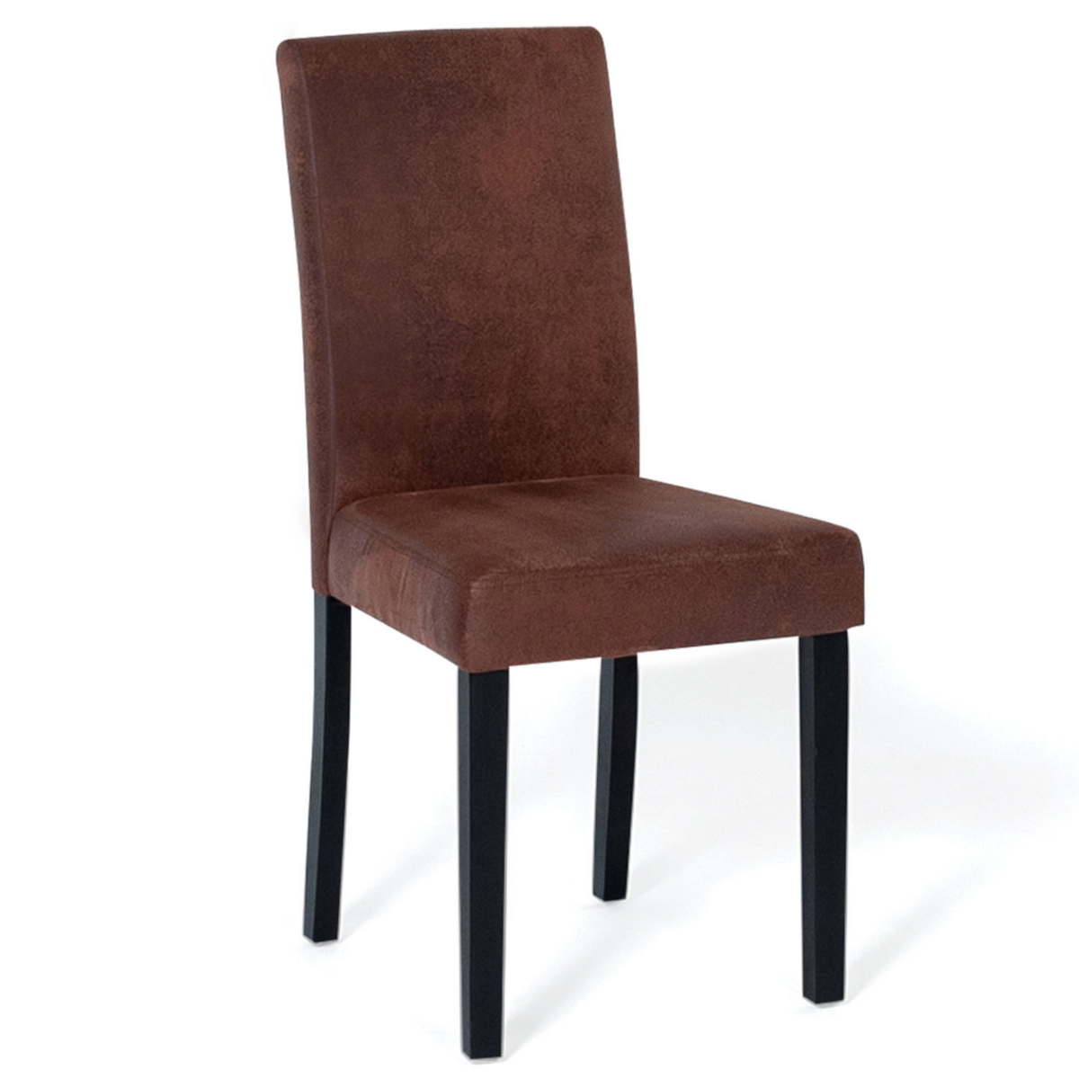 ID MARKET Lot de 6 chaises HANNAH marron vintage pour salle à manger