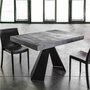 NOUVOMEUBLE Table à rallonge effet pierre grise design COMPAGNON