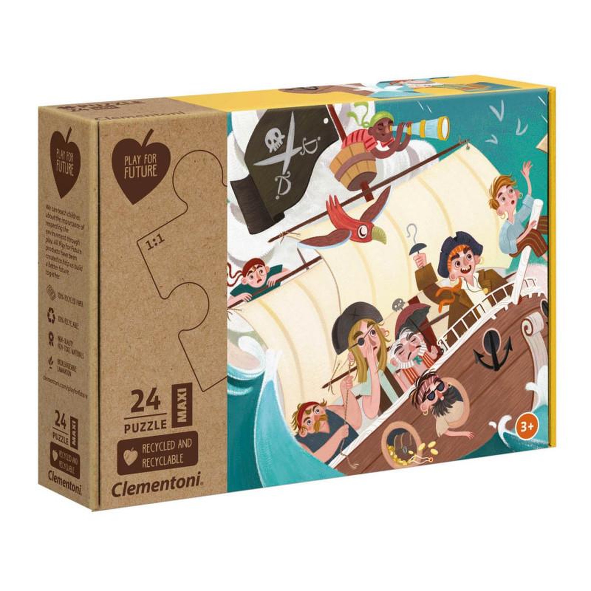 CLEMENTONI Clementoni Play for Future Maxi Puzzle - Pirates, 24st.
