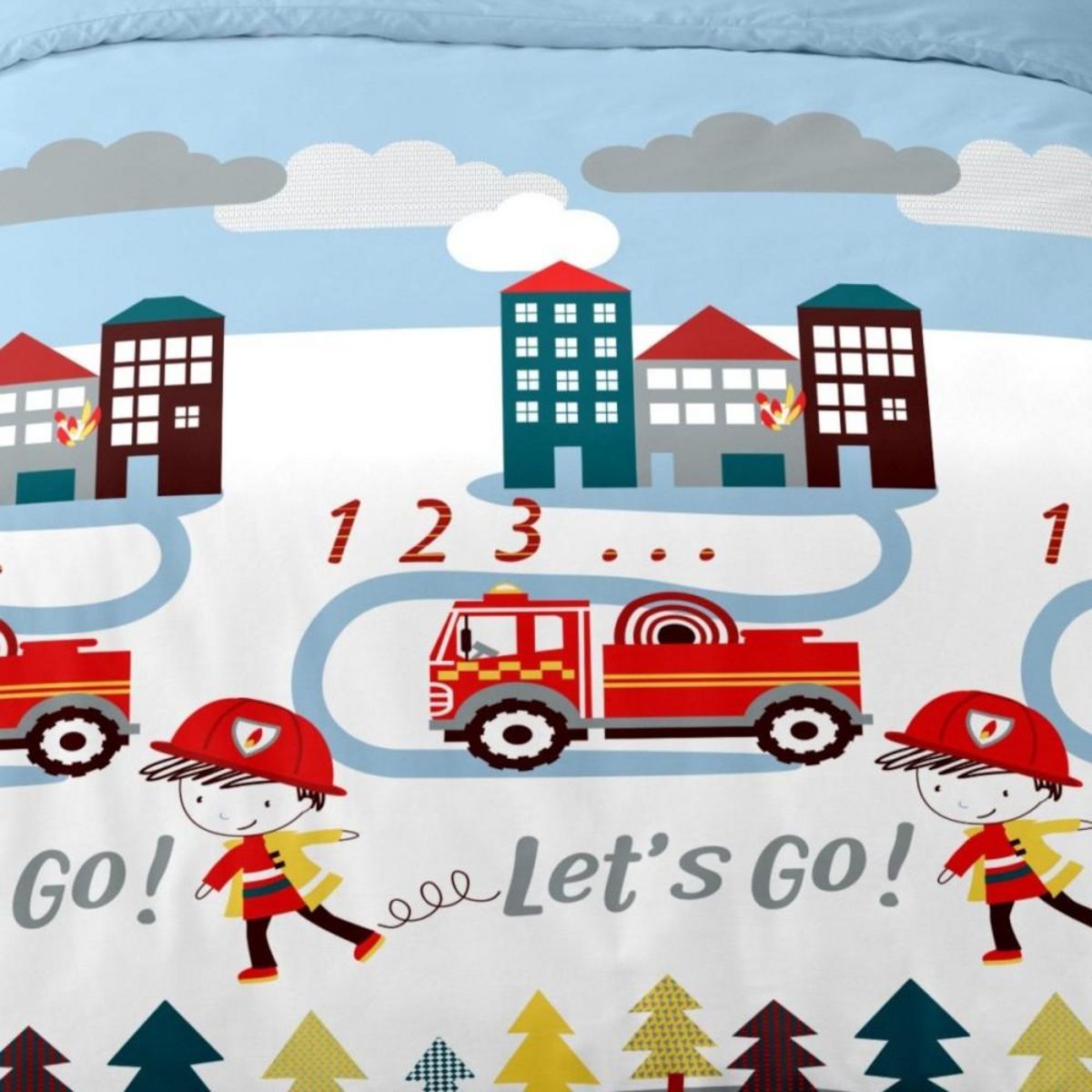 Dourev Housse de couette 140x200 ROBIN + 1 taie 100% coton