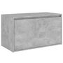 Voir la diapositive 2 : VIDAXL Banc d'entree 80x40x45 cm Gris beton Bois d'ingenierie