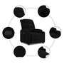 Voir la diapositive 5 : VIDAXL Fauteuil inclinable Noir Tissu