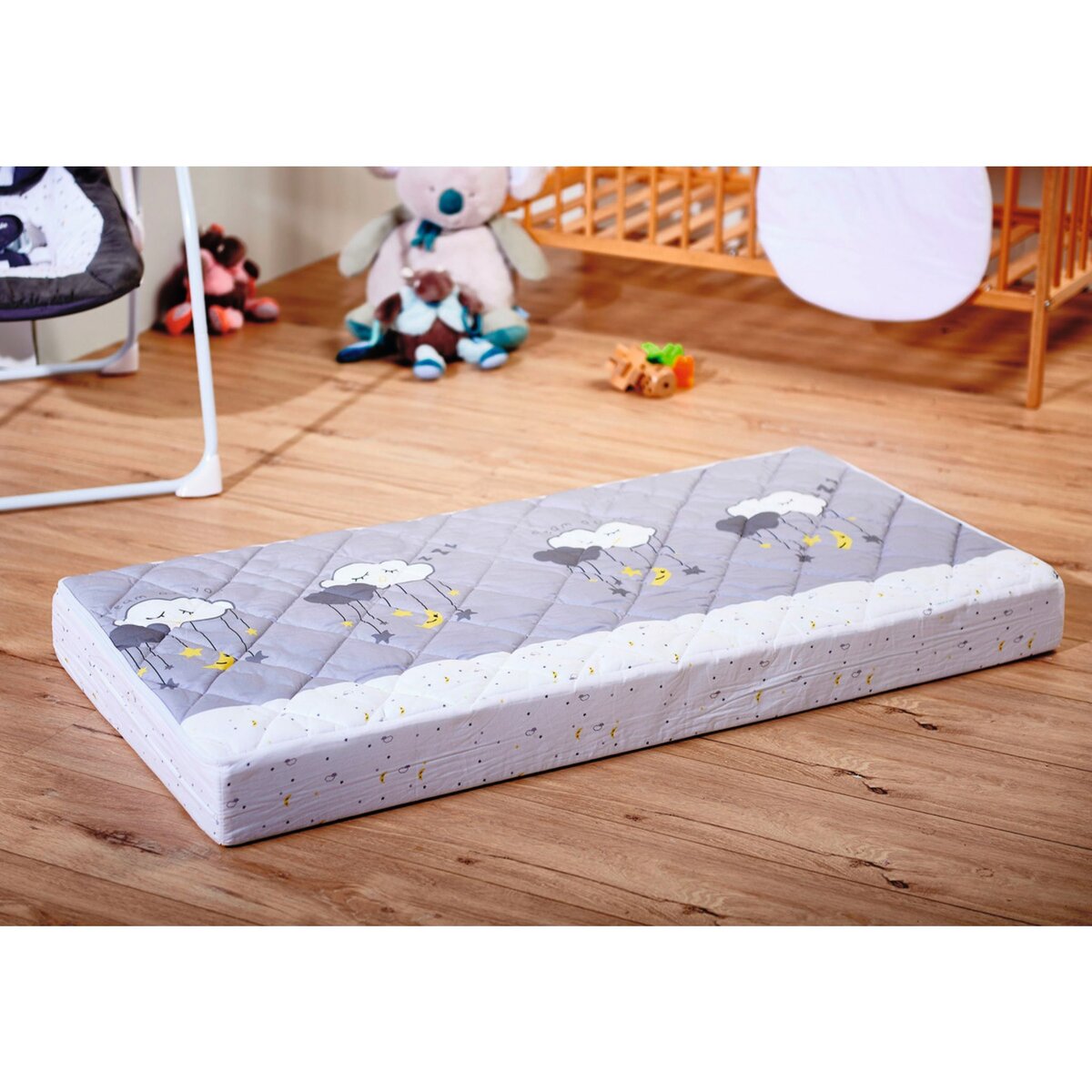 AUCHAN BABY Matelas climatisé 60x120 cm NUAGES