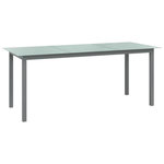 VIDAXL Table de jardin Gris clair 190x90x74 cm Aluminium et verre