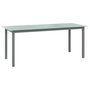 Voir la diapositive 1 : VIDAXL Table de jardin Gris clair 190x90x74 cm Aluminium et verre