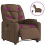 Voir la diapositive 2 : VIDAXL Fauteuil inclinable de massage electrique marron tissu