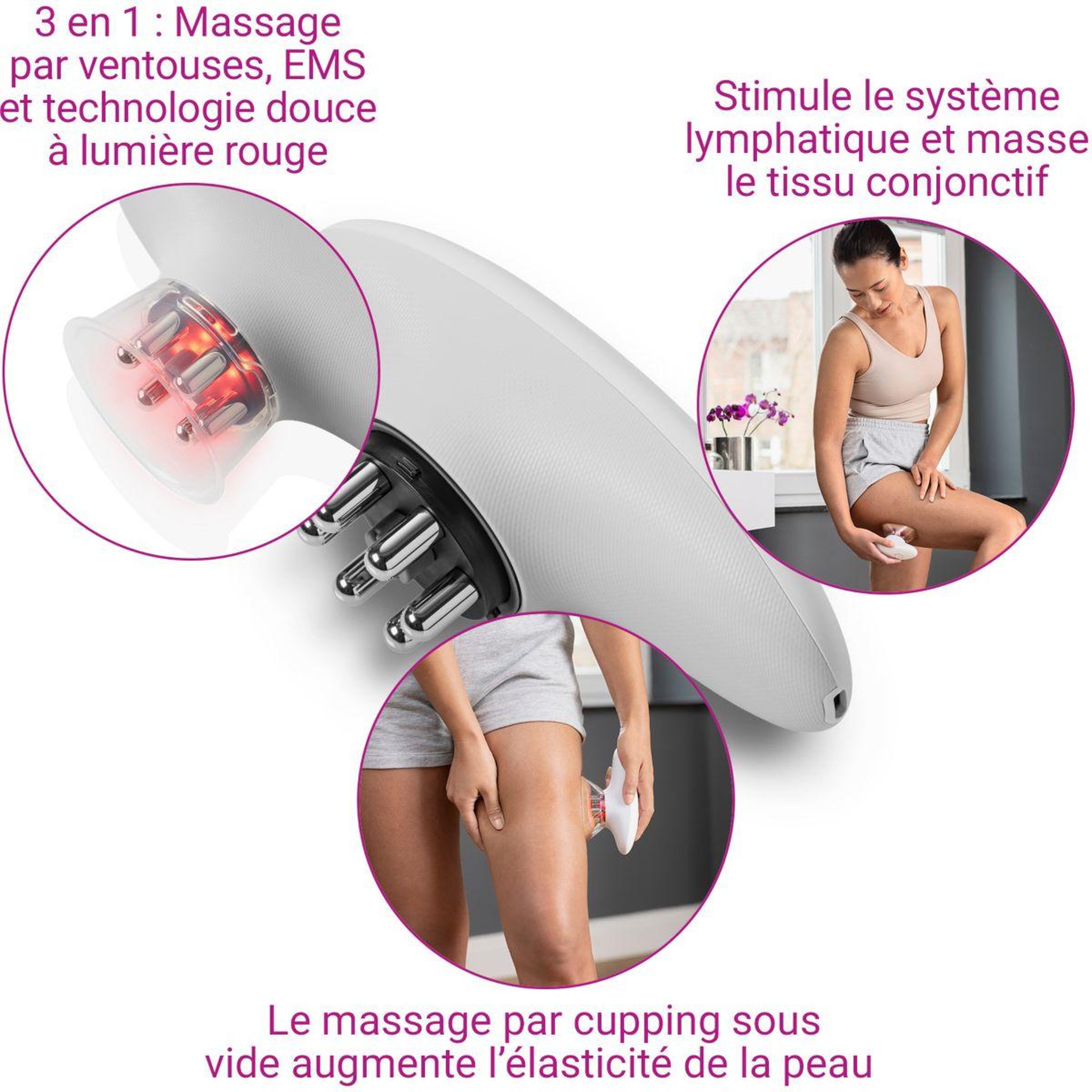 Voir la diapositive 2 : Medisana Appareil anti cellulite a ventouse 3 en 1 VC 150