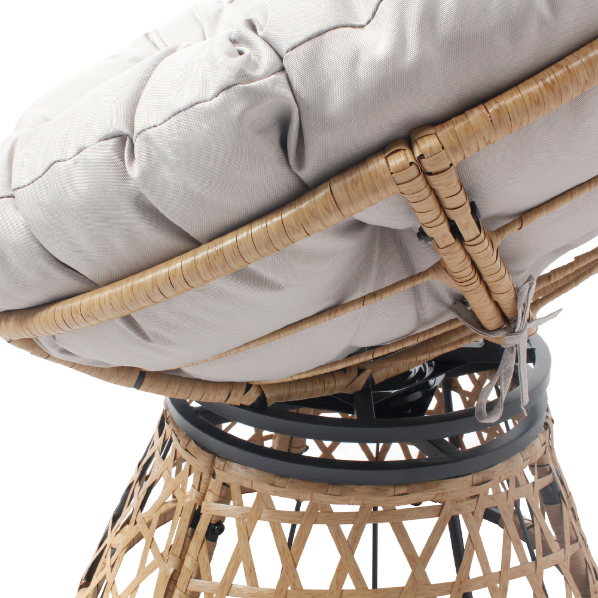 Voir la diapositive 3 : CONCEPT USINE Fauteuil effet rotin avec coussin papasan