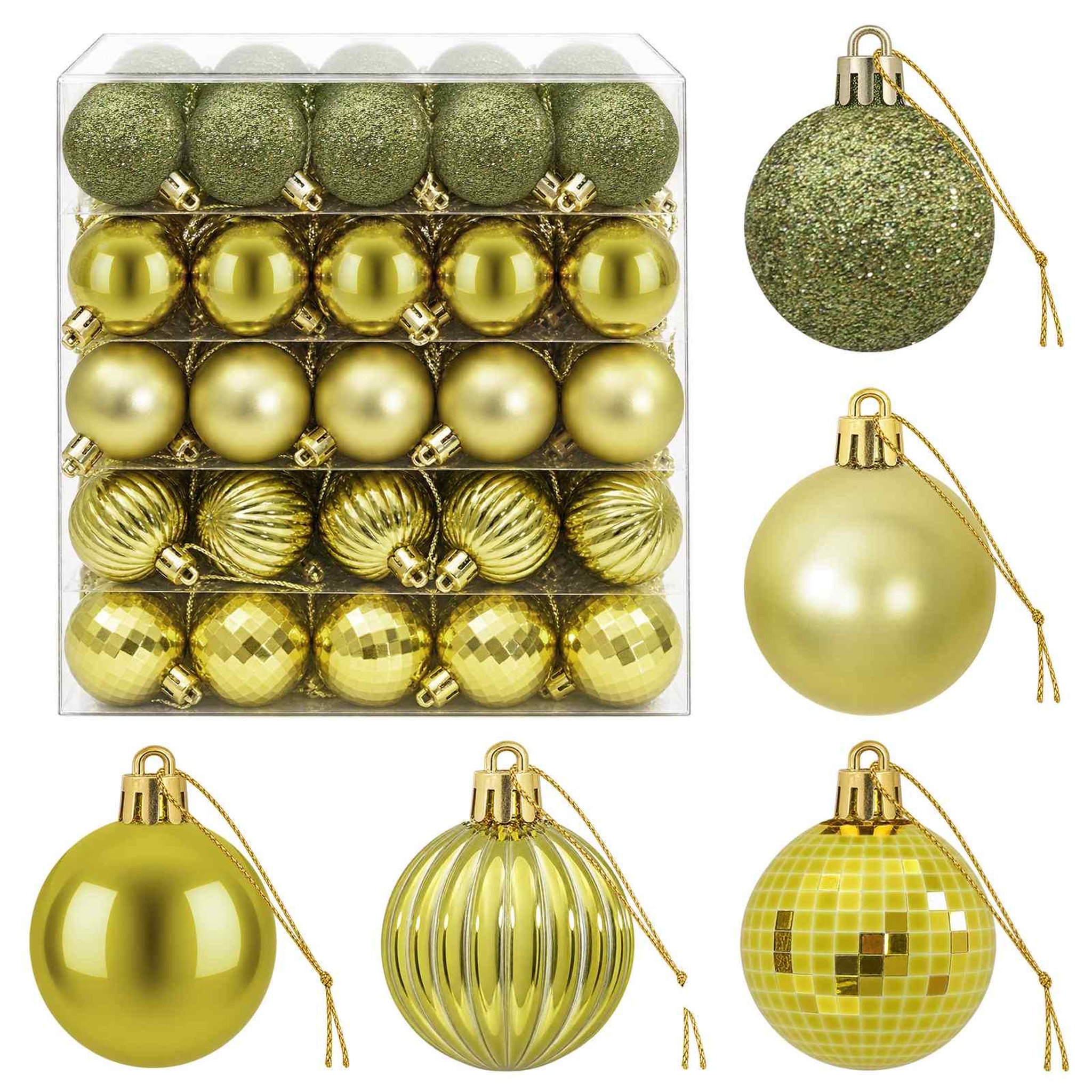 VIDAXL Ensemble de boules de Noël 100 pc Vert clair 4 cm Polystyrene