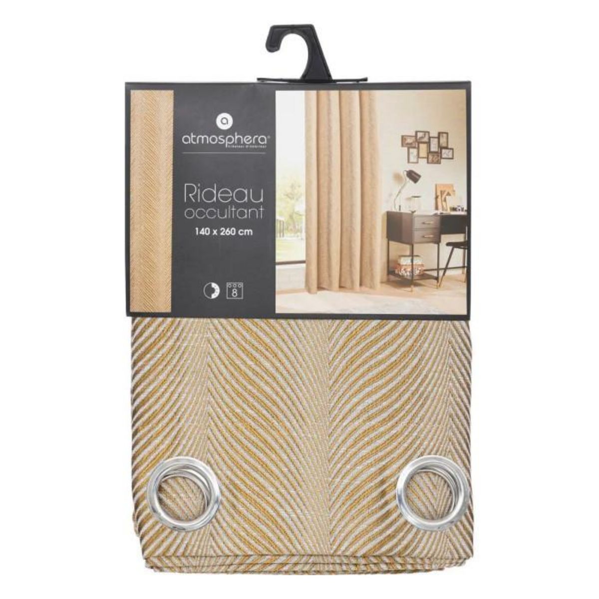 Paris Prix Rideau Occultant  Dana  140x260cm Ocre