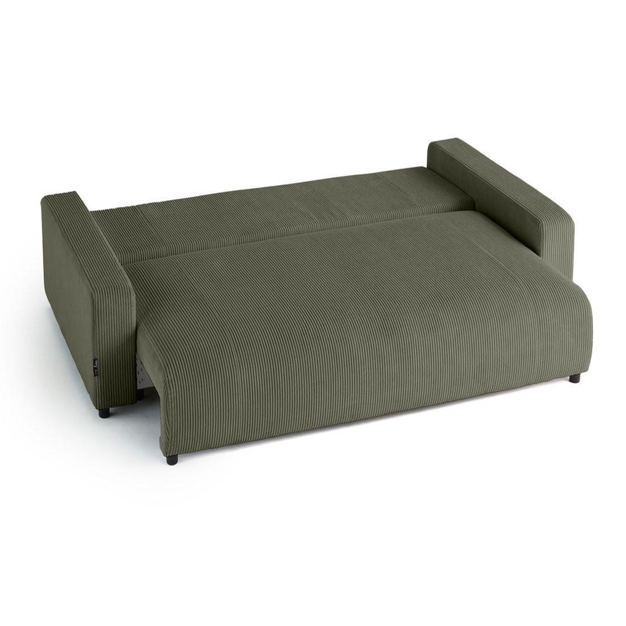 Voir la diapositive 2 : LISA DESIGN Pivoine - canapé droit 3 places - convertible avec coffre - en velours côtelé