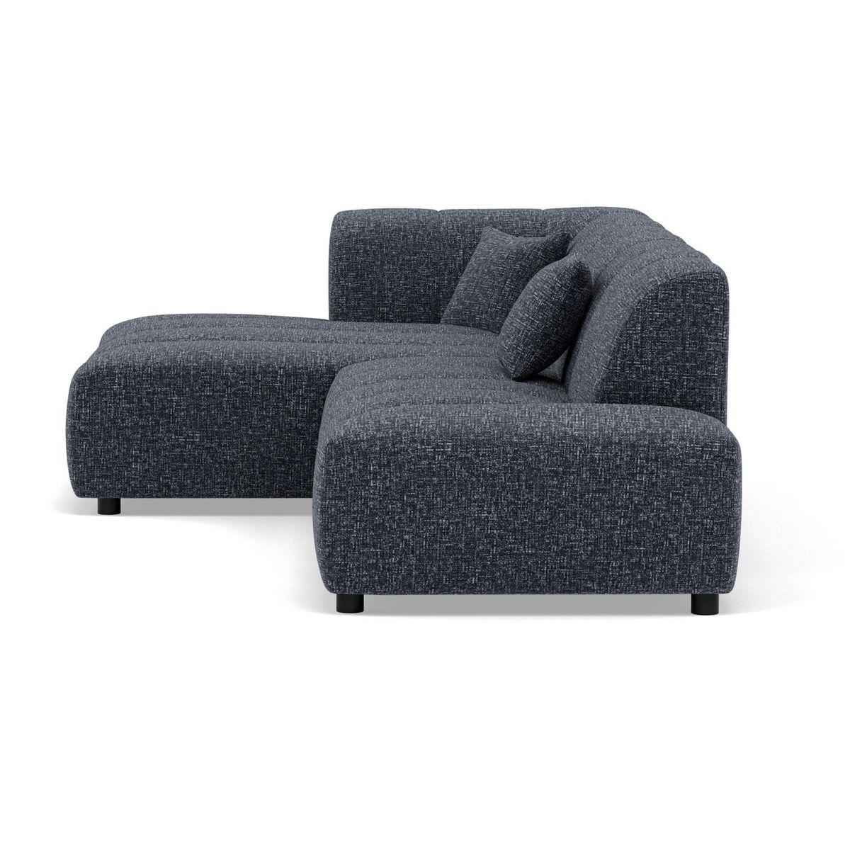 LISA DESIGN Curtis - canapé d'angle gauche 4 places en tissu texturé