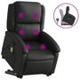 Voir la diapositive 2 : VIDAXL Fauteuil inclinable de massage noir cuir veritable