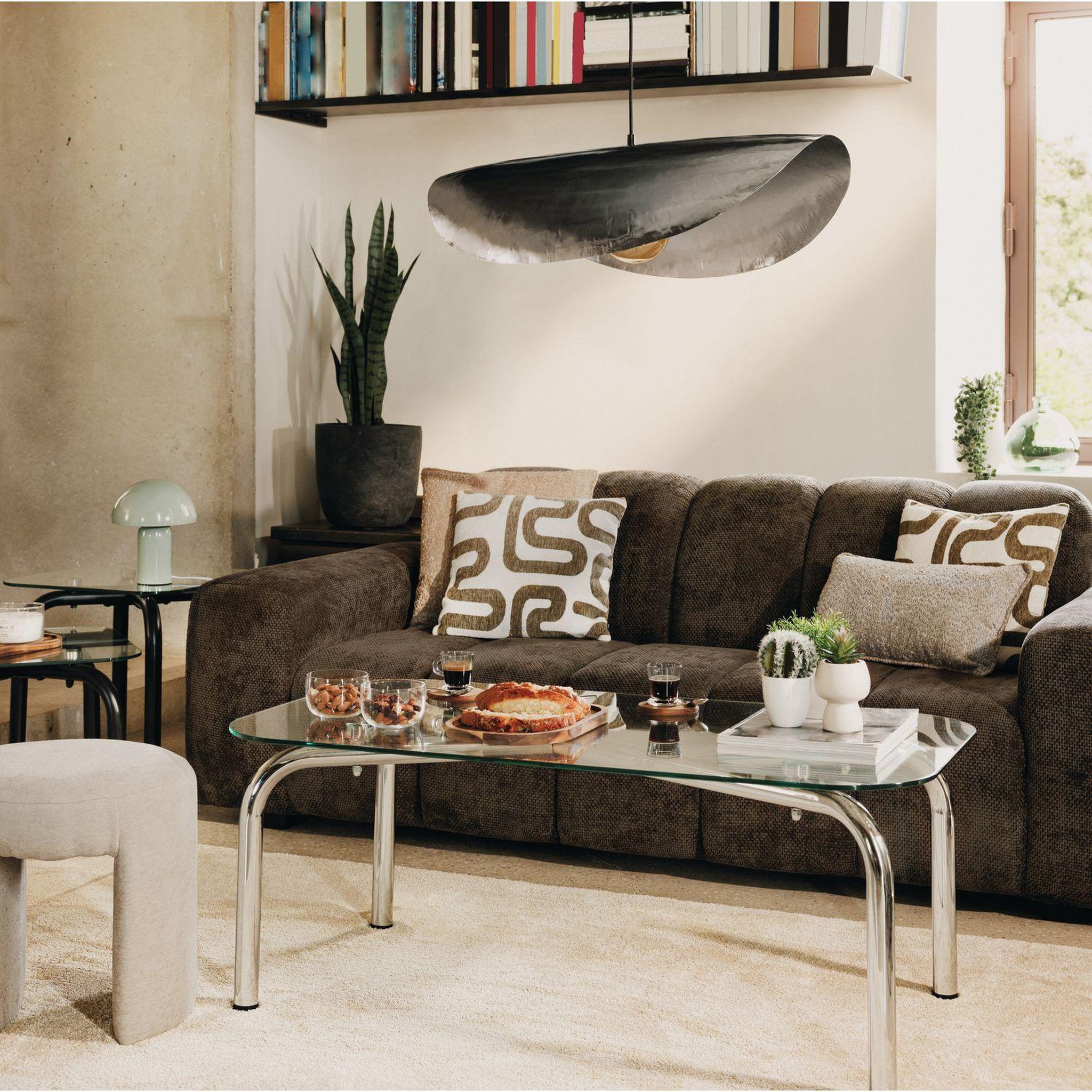 Voir la diapositive 2 : ATMOSPHERA Table basse en verre hecate - noir