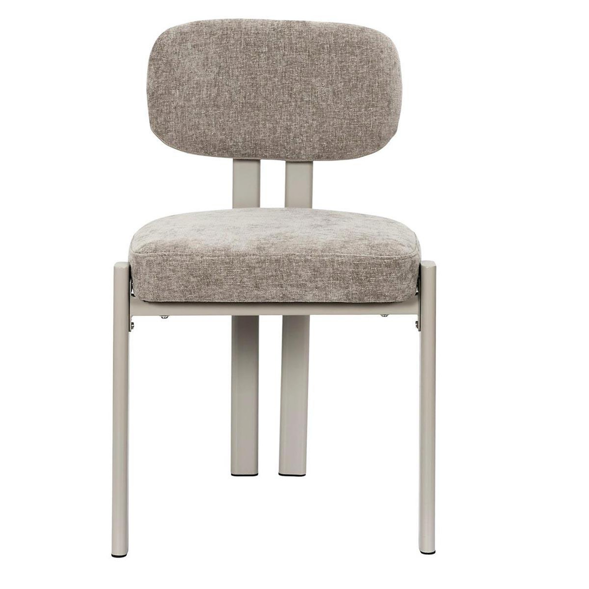 Voir la diapositive 2 : The Home Deco Factory Lot de 2 chaises design  emilia  80cm taupe
