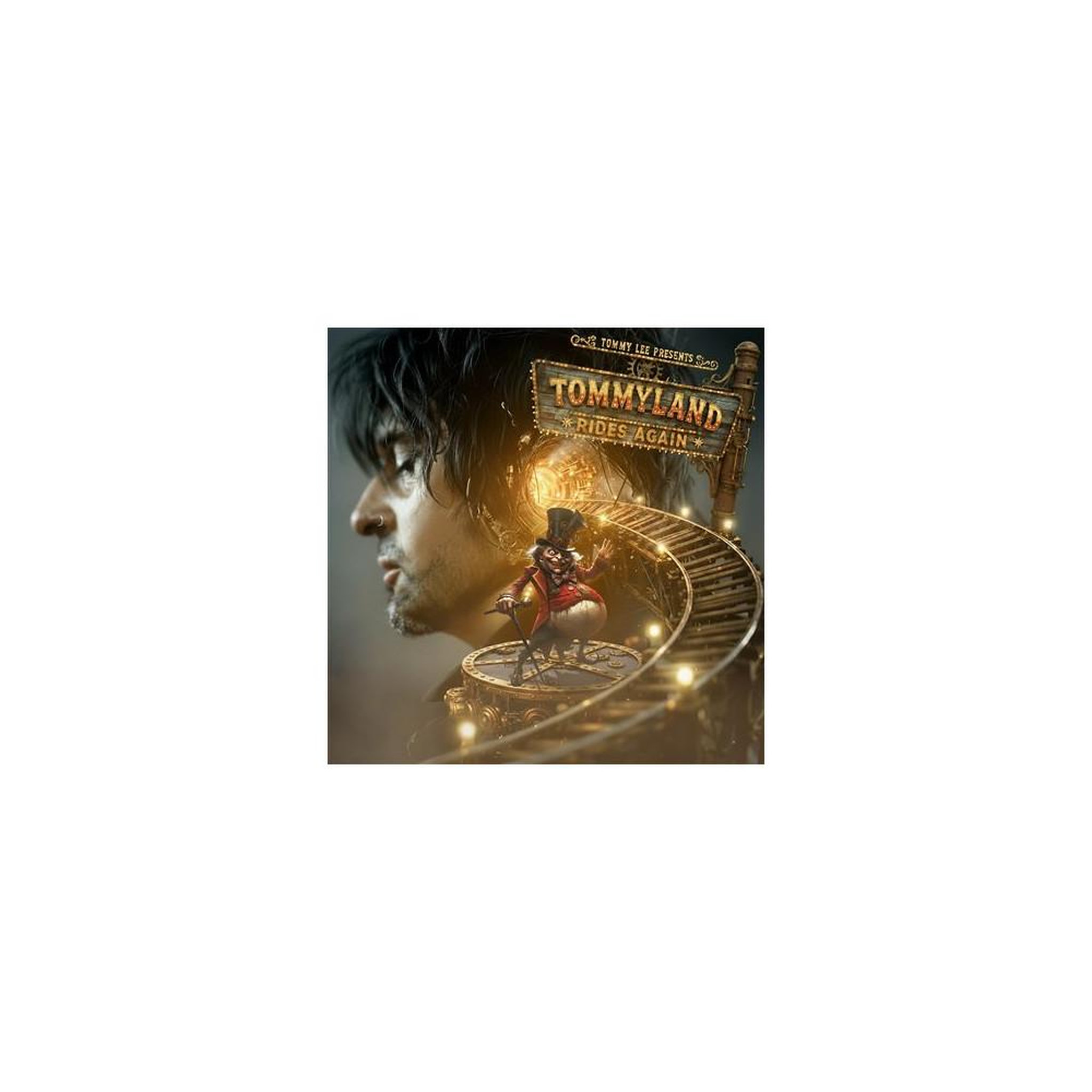 Vinyle lp 33t noir tommy lee - tommyland rides again (album rock) avec piste bonus « stupid world »