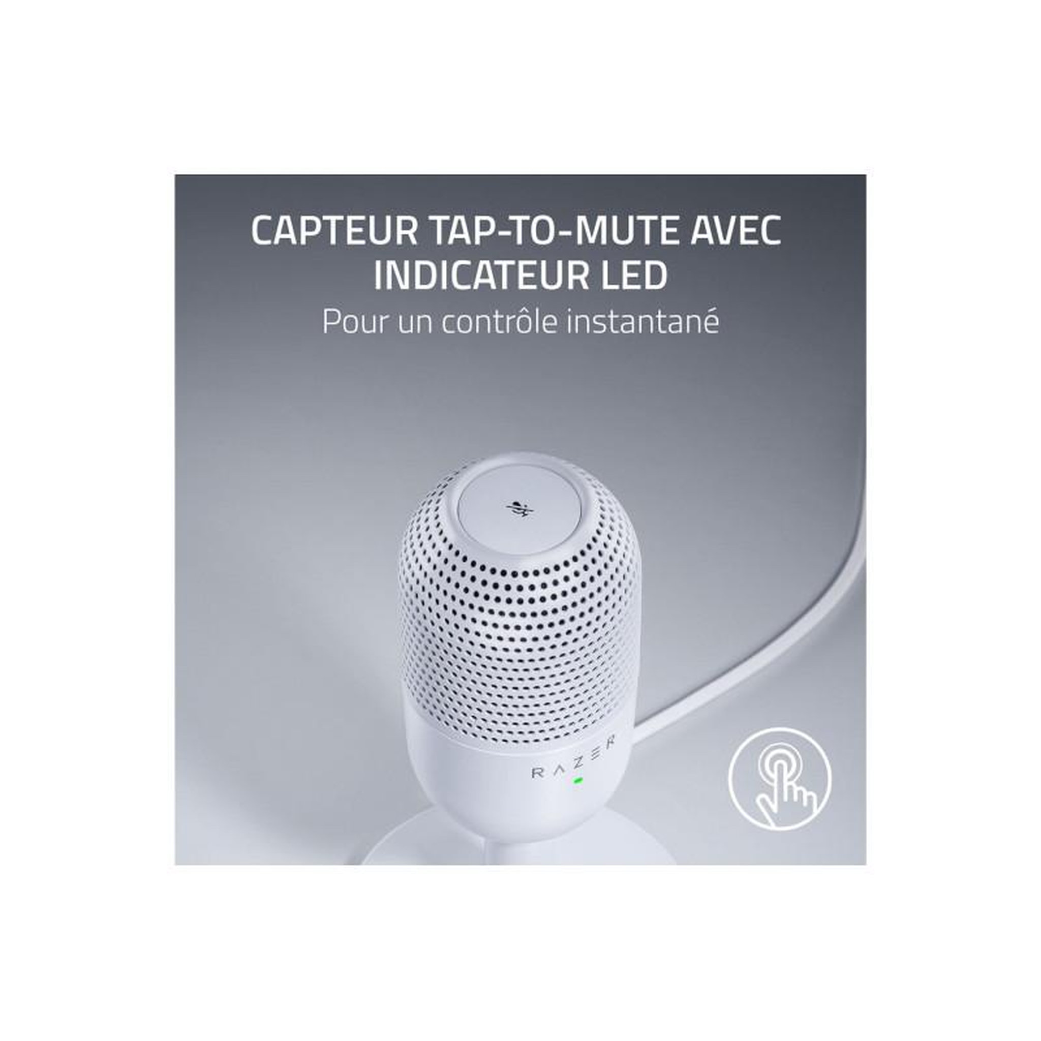 Voir la diapositive 4 : Razer Microphone Razer Seiren V3 Mini White