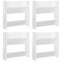 Voir la diapositive 2 : VIDAXL Armoires a chaussures murales 4 pcs blanc brillant 60x18x60 cm
