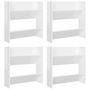 Voir la diapositive 2 : VIDAXL Armoires a chaussures murales 4 pcs blanc brillant 60x18x60 cm