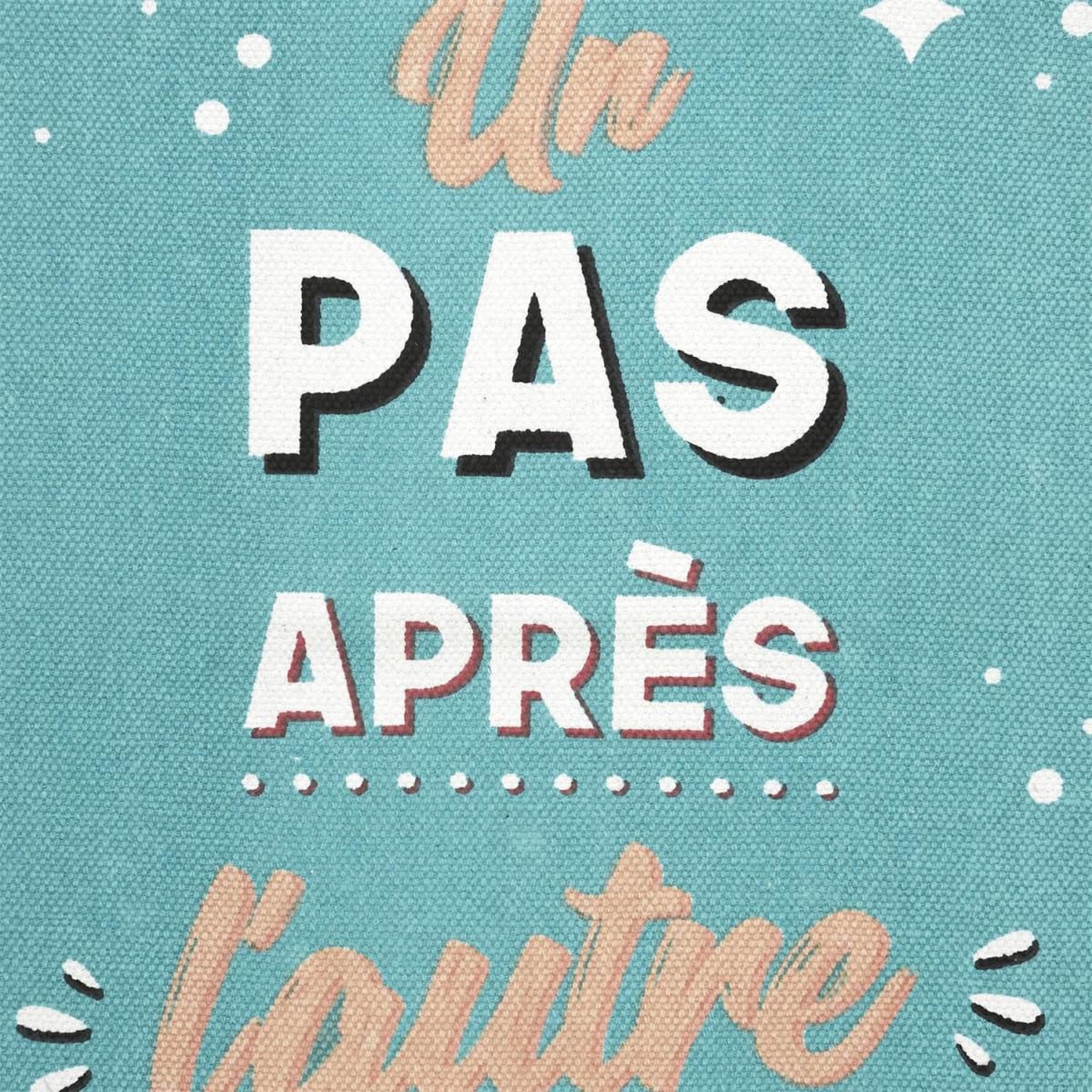 Voir la diapositive 2 : The Home Deco Factory Tapis déco  un pas après l'autre  50x80cm bleu