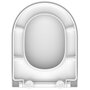 SCHUTTE SCHÜTTE Siege de toilette Duroplast WHITE Forme en D