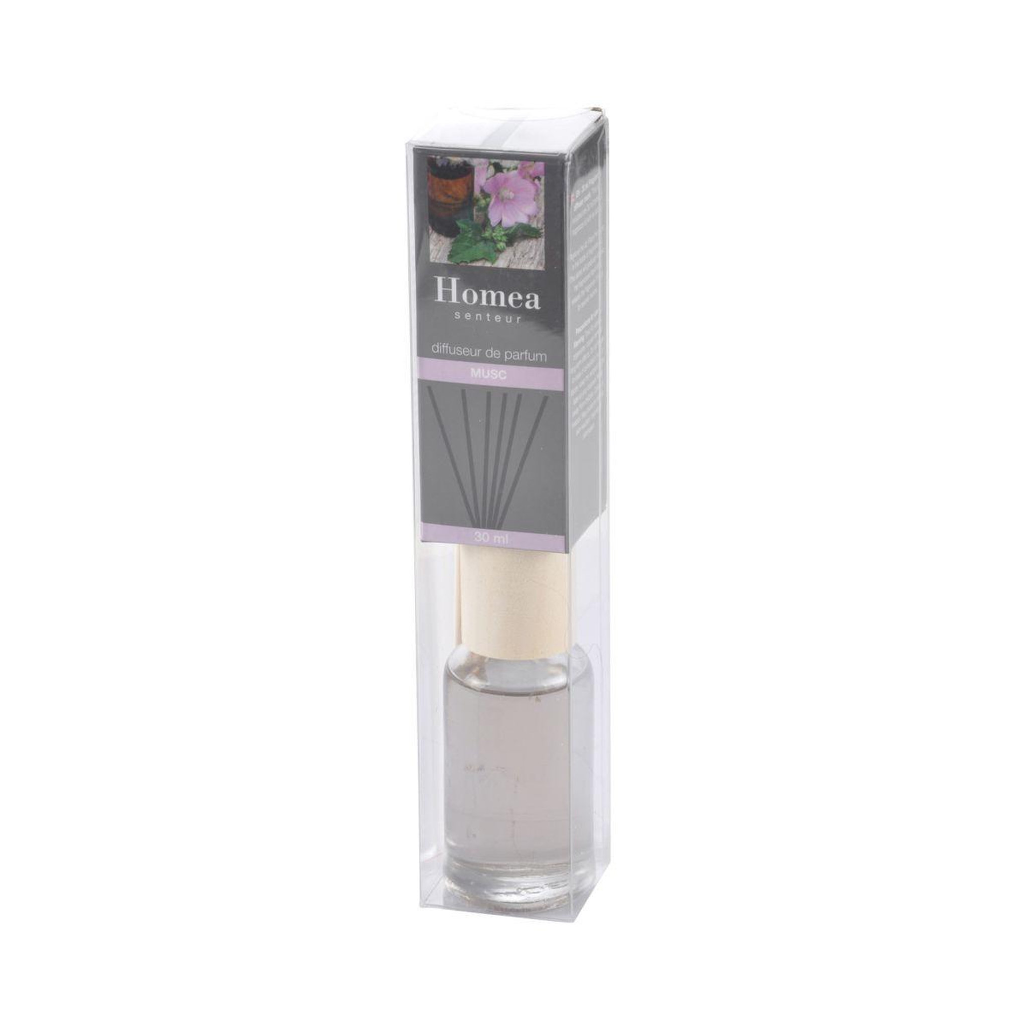 Voir la diapositive 2 : HOMEA Diffuseur de parfum  bois  30ml musc
