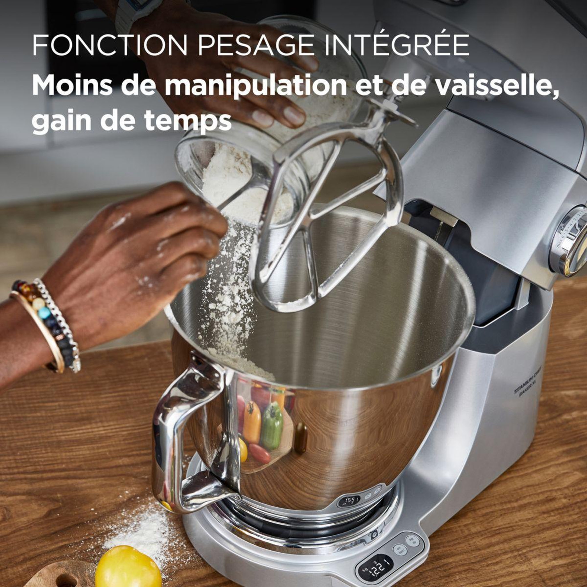 Voir la diapositive 5 : KENWOOD Robot pâtissier kvl85.009si titanium chef baker xl