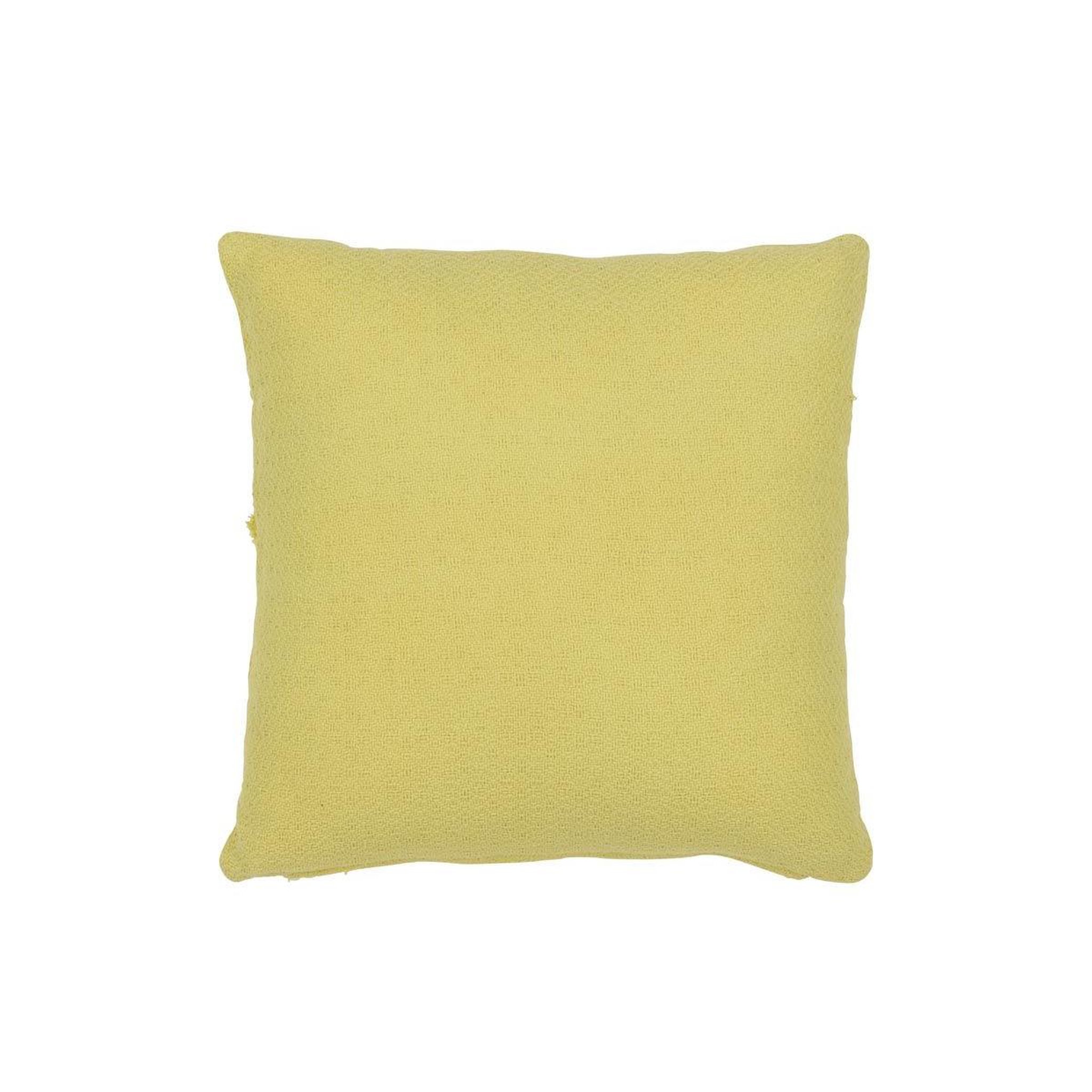 Voir la diapositive 2 : J-LINE Coussin design feuilles  avocado  45x45cm vert citron