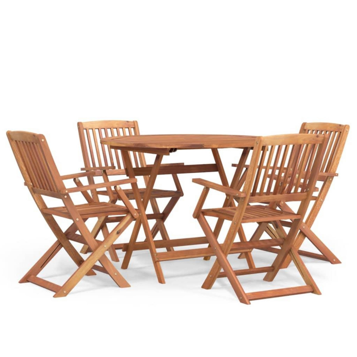VIDAXL Ensemble a manger de jardin 5 pcs Bois d'acacia solide