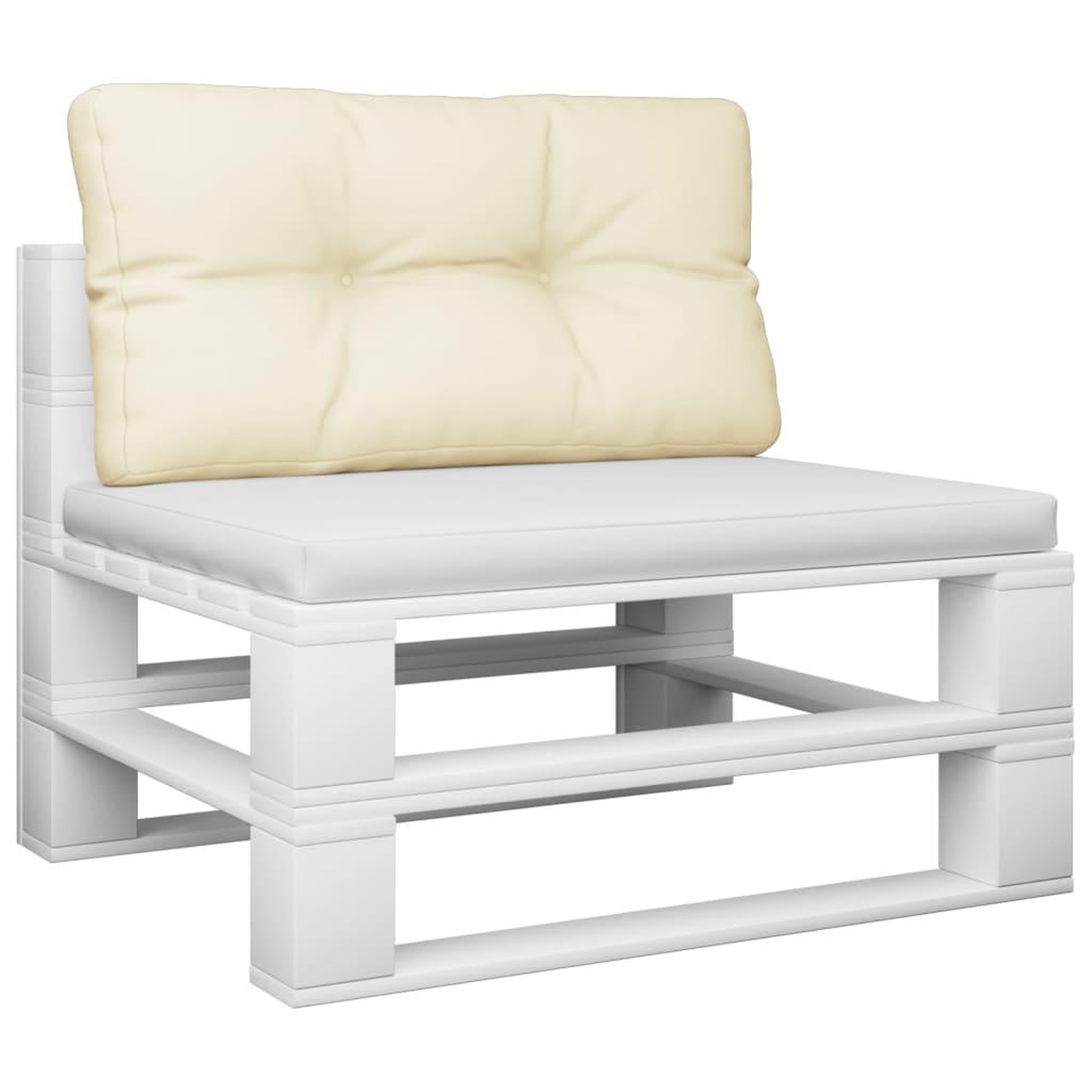 Voir la diapositive 3 : VIDAXL Coussin de palette creme 70x40x12 cm tissu