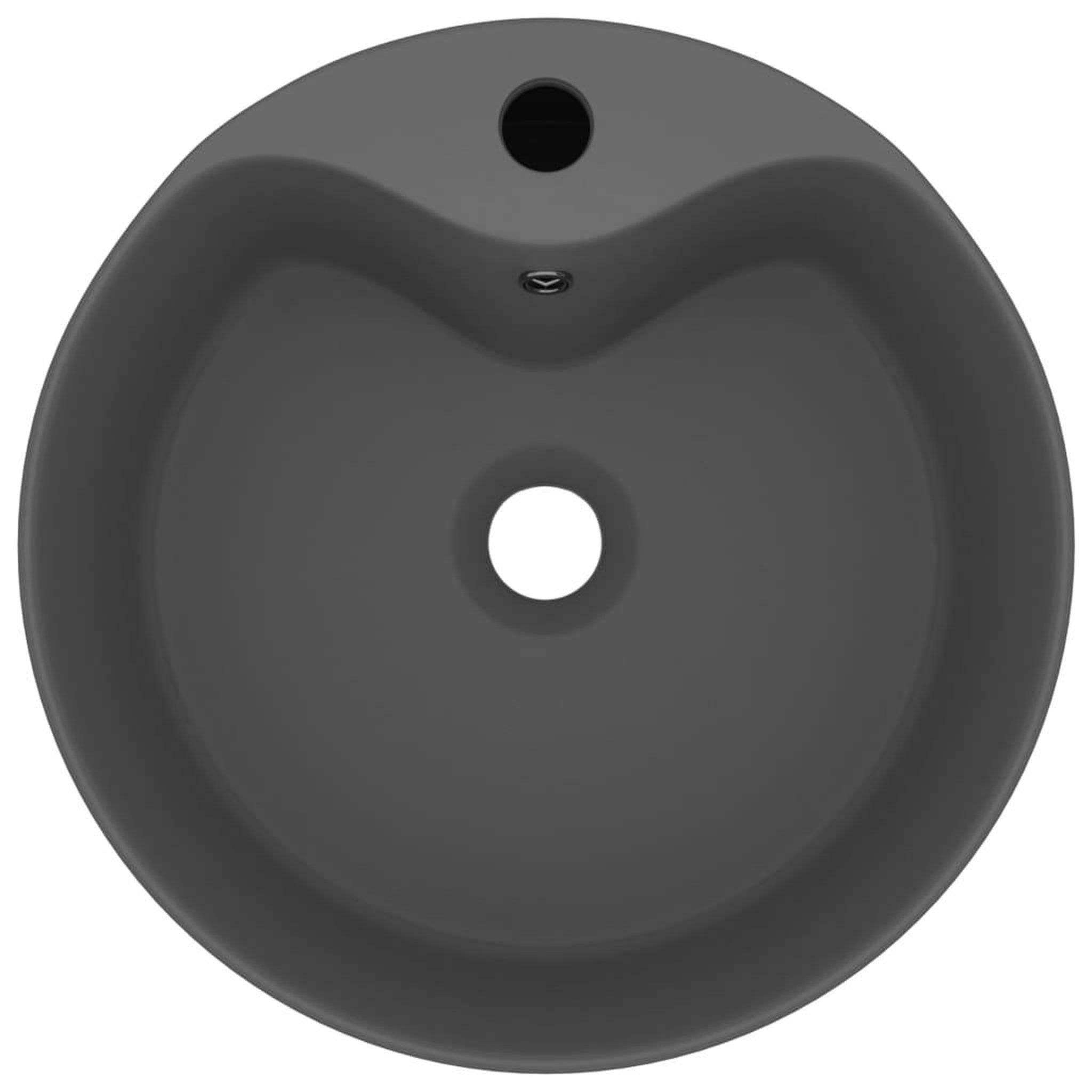 Voir la diapositive 3 : VIDAXL Lavabo de luxe avec trop-plein Gris fonce mat 36x13cm Ceramique