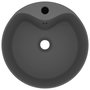 Voir la diapositive 3 : VIDAXL Lavabo de luxe avec trop-plein Gris fonce mat 36x13cm Ceramique