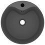 Voir la diapositive 3 : VIDAXL Lavabo de luxe avec trop-plein Gris fonce mat 36x13cm Ceramique