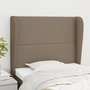 Voir la diapositive 1 : VIDAXL Tete de lit avec oreilles Taupe 103x23x118/128 cm Tissu