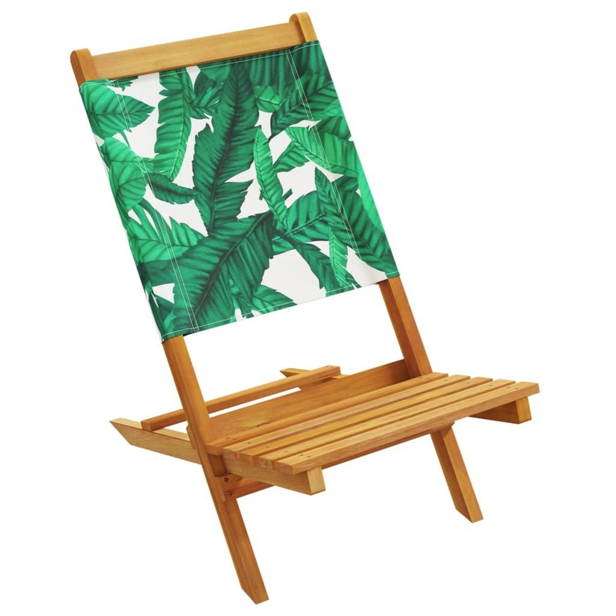 Voir la diapositive 4 : VIDAXL Chaises de jardin pliantes lot de 4 vert tissu et bois massif