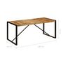 Voir la diapositive 6 : VIDAXL Table a manger Bois de manguier brut 180 cm