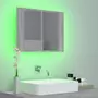 VIDAXL Armoire a miroir LED Sonoma gris 60x12x45 cm Bois d'ingenierie