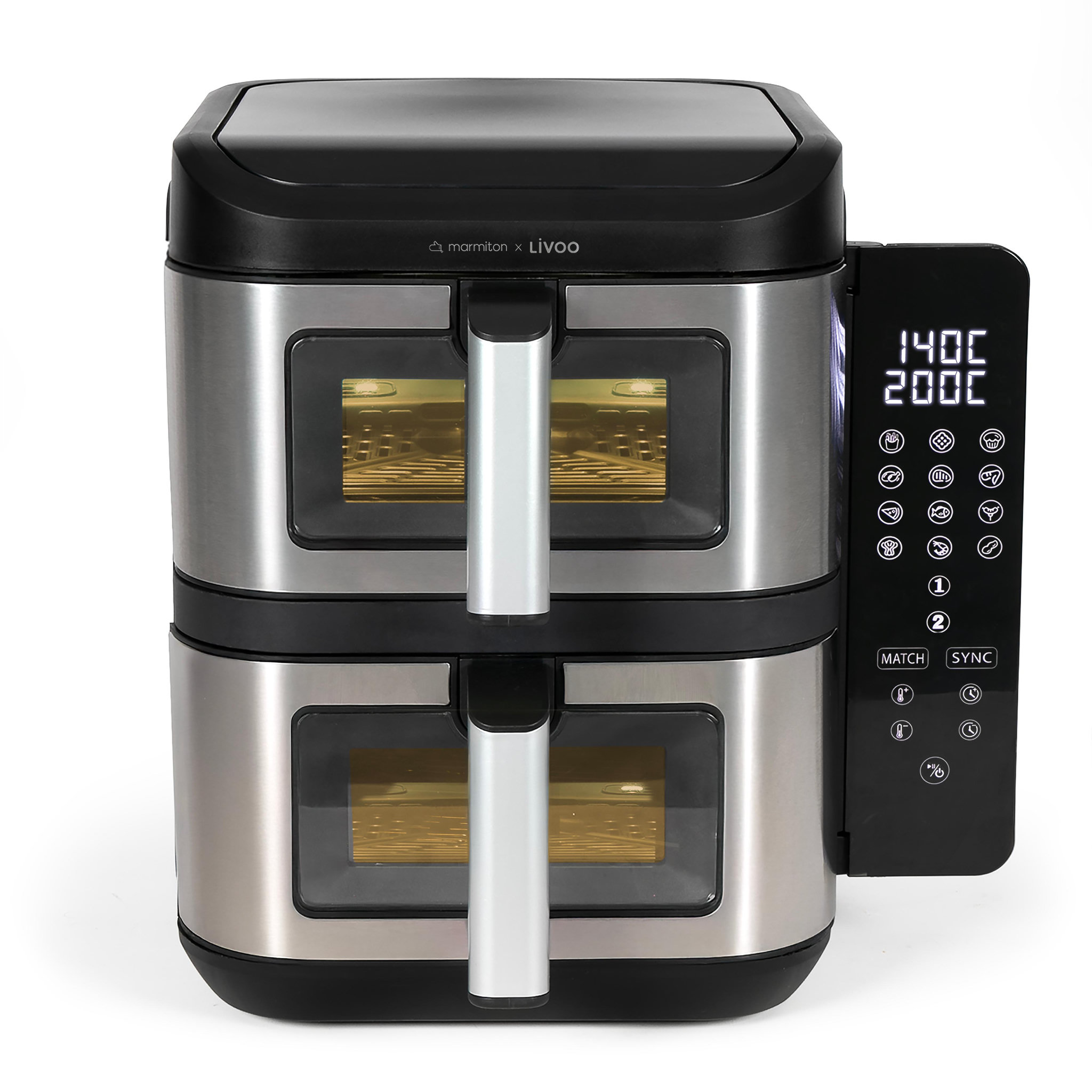 LIVOO Friteuse sans huile 2 x 5.5l 2800w - doc344co