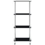 Voir la diapositive 2 : VIDAXL Etagere 4 niveaux Noir 40x40x100 cm Verre trempe
